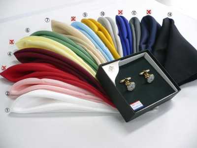 CF-180 Made In Japan Pocket Square, Silk Habutae, Navy Blue