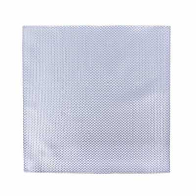 CF-27 Made In Japan Jacquard Pocket Square, Check Pattern, Sky Blue