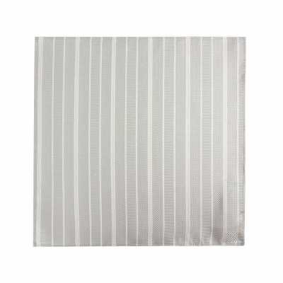 CF-943 Japanese-made Silk Handkerchief, Striped, Gray