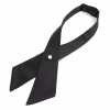 CT-106 Cross Tie Shawl Label Silk Black