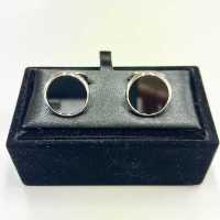 E-1-C Formal Cufflinks Onyx Silver Round[Formal Accessories] Yamamoto(EXCY) Sub Photo