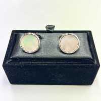 E-2-C Formal Cuffs Black Mother Of Pearl Shell Silver Round[Formal Accessories] Yamamoto(EXCY) Sub Photo