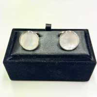 E-3-C Formal Cufflinks, Mother Of Pearl Shell , Silver, Round[Formal Accessories] Yamamoto(EXCY) Sub Photo