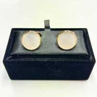 F-3-C Formal Cufflinks, Mother Of Pearl Shell , Gold, Round[Formal Accessories] Yamamoto(EXCY) Sub Photo