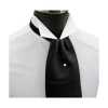 FAS-920 Ascot Tie, Black With White Pin Dots
