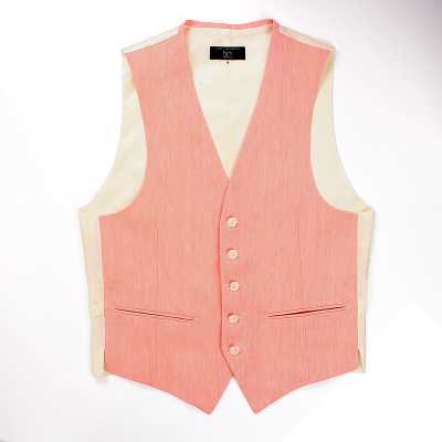 HARISSONS Linen Vest Pink
