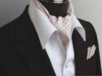 MS-304 Scarf Tie And Handkerchief Set, Polka Dot Pattern, Pink[Formal Accessories] Yamamoto(EXCY) Sub Photo