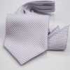 MS-400 Hand-tied Ascot Tie & Pocket Square Set Purple
