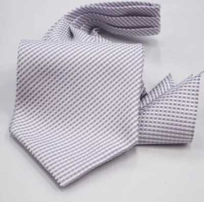 MS-400 Hand-tied Ascot Tie & Pocket Square Set Purple