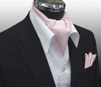 MS-401 Hand-tied Ascot Tie And Handkerchief Set, Pink[Formal Accessories] Yamamoto(EXCY) Sub Photo