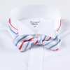 RBF-6258-77 Casual Bow Tie Pencil Stripe White/Red
