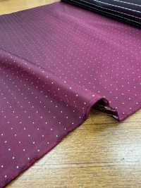 S-922 [outlet] Yamanashi Fujiyoshida 100% Silk Pin Dot Wine Red Dark Red[Textile] Yamamoto(EXCY) Sub Photo