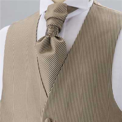 V-3004 Formal Vest Made In Japan Striped Gold