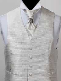 V-902 Formal Vest Silk Jacquard Small Pattern Silver[Formal Accessories] Yamamoto(EXCY) Sub Photo