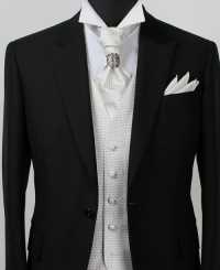 V-902 Formal Vest Silk Jacquard Small Pattern Silver[Formal Accessories] Yamamoto(EXCY) Sub Photo