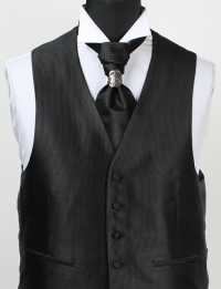 V-986 Formal Vest Silk Jacquard Moss Stitch Pattern Black[Formal Accessories] Yamamoto(EXCY) Sub Photo