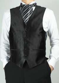 V-986 Formal Vest Silk Jacquard Moss Stitch Pattern Black[Formal Accessories] Yamamoto(EXCY) Sub Photo