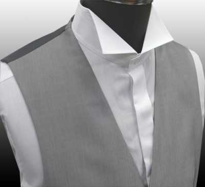 Made In Japan Formal Vest, Light Gray Herringbone