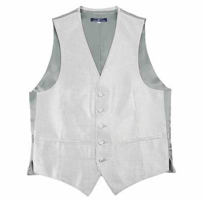VANNERS Formal Vest Houndstooth Silver