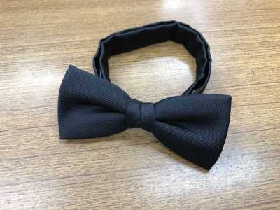 VBF-04 VANNERS Textile Used Bow Tie Black Twill