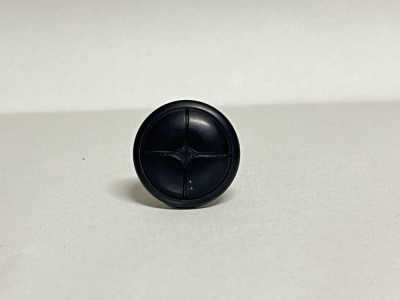 XRP8100 Faux Leather Button Black