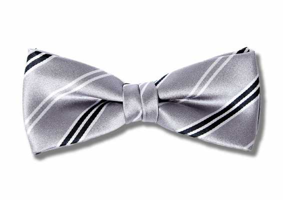 VBF-45 Bow Tie Made With VANNERS Fabric, Silver