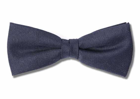 PBF-3 Dark Navy Blue Bow Tie Using Pentagono Fabric