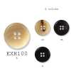 EXH-100 Real Buffalo Horn Buttons For Suits, Jackets And Coats