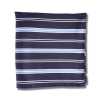 VCF-46 Pocket Square Made With VANNERS Fabric, Navy Blue Border Pattern