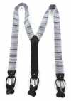 VSR-45 VANNERS Textile Used Suspenders Border Pattern Silver