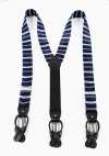 VSR-46 VANNERS Textile Used Suspenders Border Pattern Navy Blue