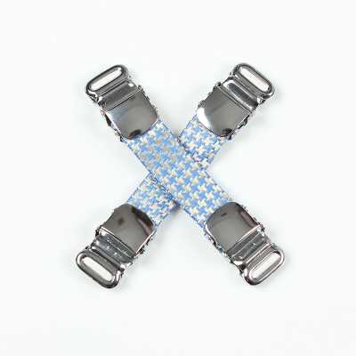 VAB-12 Shirt Garter Made With VANNERS Fabric, Houndstooth Pattern, Sax Blue