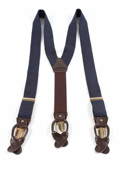 PSR-3 Suspenders Made With Pentagono Fabric, Dark Navy Blue