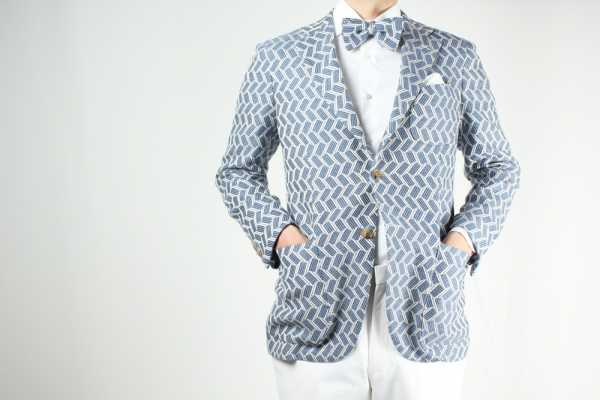 GXPSJ1 Single-breasted Jacket In Blue Check Using Pentagono Fabric