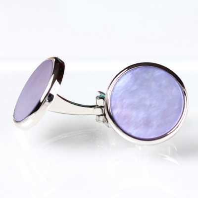 E-10 Color-Coated Shell Cufflinks Purple