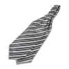 VAS-50 VANNERS Silk Ascot Tie Stripe Black