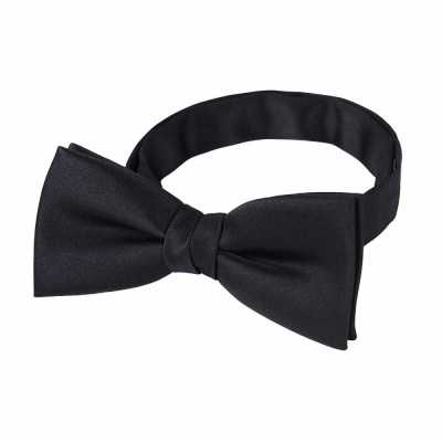 BF-100 Premium Material Bow Tie Made With Genuine Silk Facing Fabric, Midnight Blue