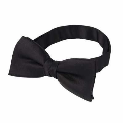 BF-101 Bow Tie Made With Premium Pure Silk Facing Fabric - Black