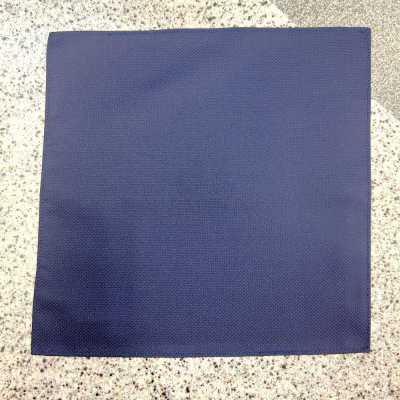CF-304 Made-in-Japan Silk Pocket Square, Small Pattern, Navy Blue