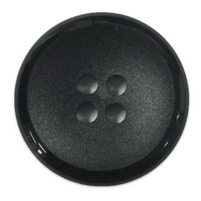H-4 Matte Black Four-Hole Button For Formal Wear