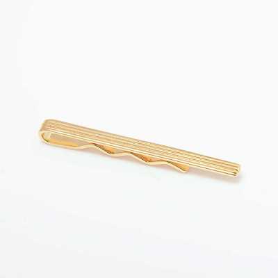 CO-T03-GD CODIS MAYA Striped Tie Bar Gold