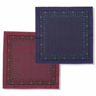 EXCY FORMAL Paisley Print Silk Pocket Square