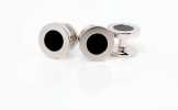 CU925-2G-S EXCY LEGEND Sterling Silver Stud Button Onyx