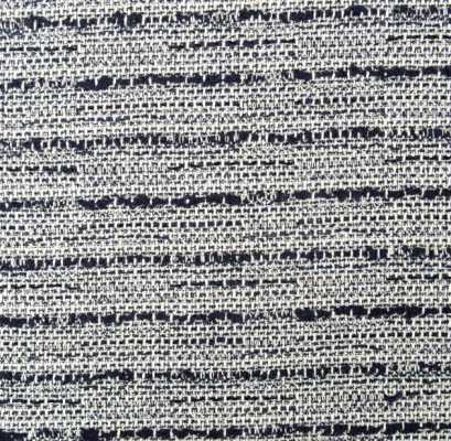 Z30040 LINTON Linton Tweed, Made In England Fabric, Navy Blue × White × Blue Lurex Yarn