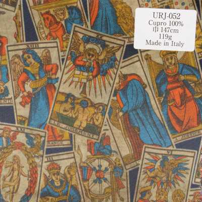 Made In Italy Cupro 100% Printed Lining, Pop Card Pattern