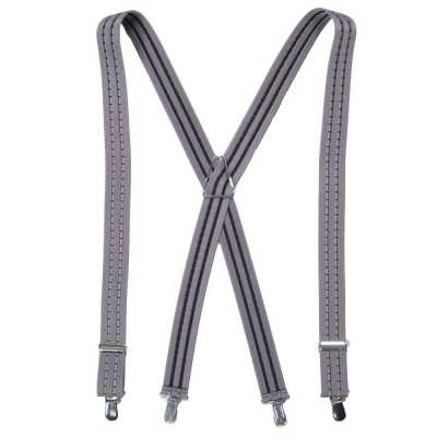 SR-2006 Made In Japan X-Back 4-Clip Suspenders Gray