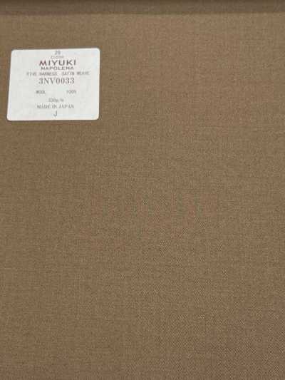 3NV0033 MIYUKI Standard Collection ETERNALS FIVE HARNESS SATIN WEAVE Brown Plain