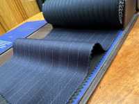 14CN1549 CANONICO PRUNELLE Navy Stripes[Textile] CANONICO Sub Photo