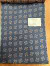 URJ-070 Made In Italy 100% Cupra Printed Lining, Small Floral Pattern, Blue