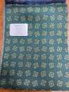 URJ-071 Made In Italy 100% Cupra Printed Lining Small Floral Pattern Green